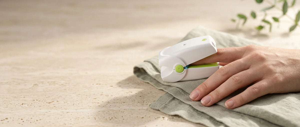 The device clipped onto a fingernail