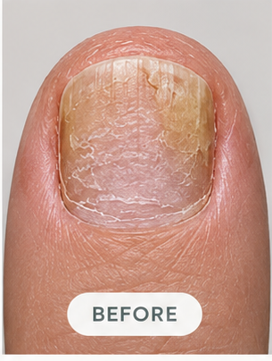 A nail before the routine, month 4
